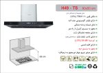 هود شیشه و بدنه مشکی شومینه ای , برند اخوان مدل H49-TS