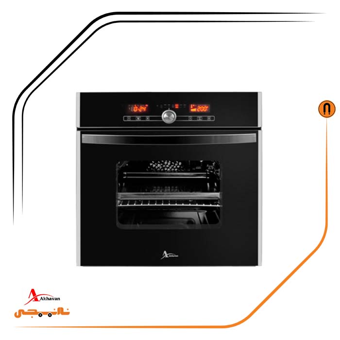 F25 فر شیشه مشکی برقی , برند اخوان مدل F25