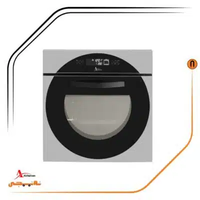 فر شیشه استیل ساده شیشه مشکی برقی , برند اخوان مدل F38