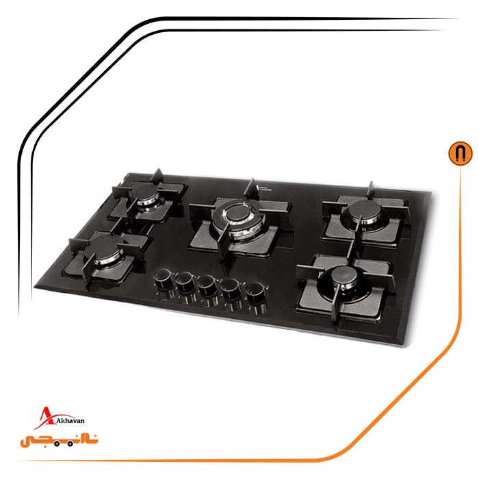Gi132 اجاق گاز پنج شعله , برند اخوان مدل Gi132