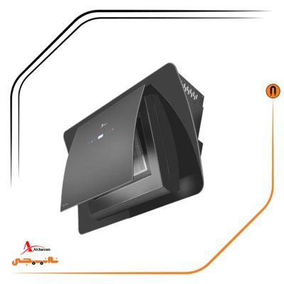 هود شیشه و بدنه مشکی مورب , برند اخوان مدل H60
