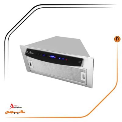 هود شیشه مشکی و استیل مخفی , برند اخوان مدل H64-CS-MF