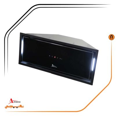 هود شیشه و بدنه مشکی مخفی , برند اخوان مدل H64-EMF