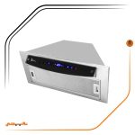 هود شیشه مشکی و بدنه استیل مخفی , برند اخوان مدل H64-TC