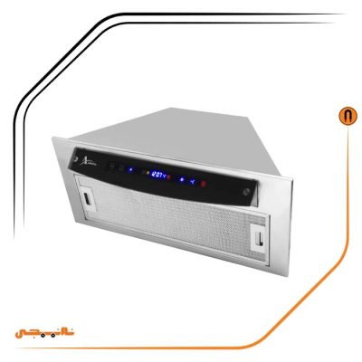 هود شیشه مشکی و استیل مخفی , برند اخوان مدل H64-TS