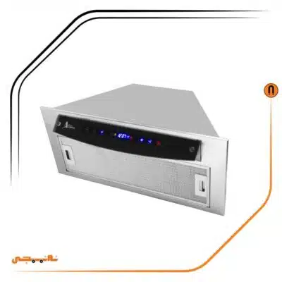 هود شیشه مشکی و استیل مخفی , برند اخوان مدل H64-TS
