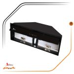 هود شیشه و بدنه مشکی مخفی , برند اخوان مدل H64-TL