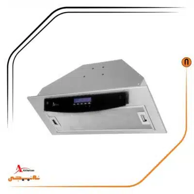 هود شیشه مشکی و استیل مخفی , برند اخوان مدل H64-TP