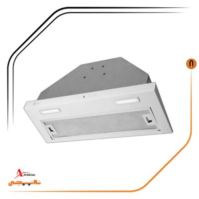 هود شیشه ایی و بدنه سفید مخفی , برند اخوان مدل H64-TW