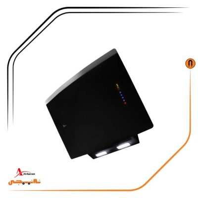 هود شیشه محدب و بدنه مشکی مورب , برند اخوان مدل H72-B