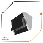 هود شیشه مشکی و بدنه استیل مورب , برند اخوان مدل H78-A