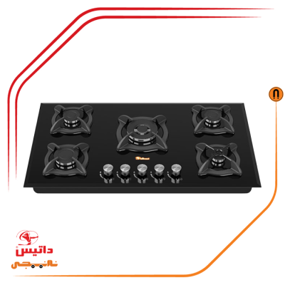 اجاق گاز پنج شعله شیشه ای برند داتیس مدل DG 512