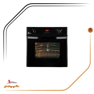 فر توکار شیشه مشکی ابزارخورده گاز و برق , برند اخوان مدل F16