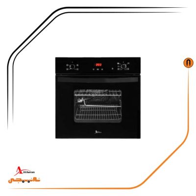 فر توکار شیشه مشکی گاز و برق , برند اخوان مدل F21