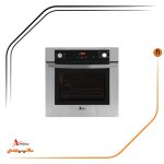 فر توکار شیشه مشکی و استیل گاز و برق , برند اخوان مدل F24