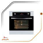 فر توکار شیشه مشکی و استیل گاز و برق , برند اخوان مدل F4