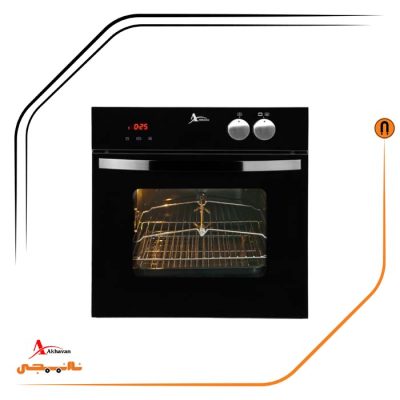 فر توکار شیشه مشکی گاز و برق , برند اخوان مدل F5