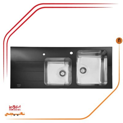 سینک توکار برند استیل البرز مدل کریستال مشکی