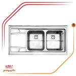 سینک روکار برند استیل البرز مدل 738