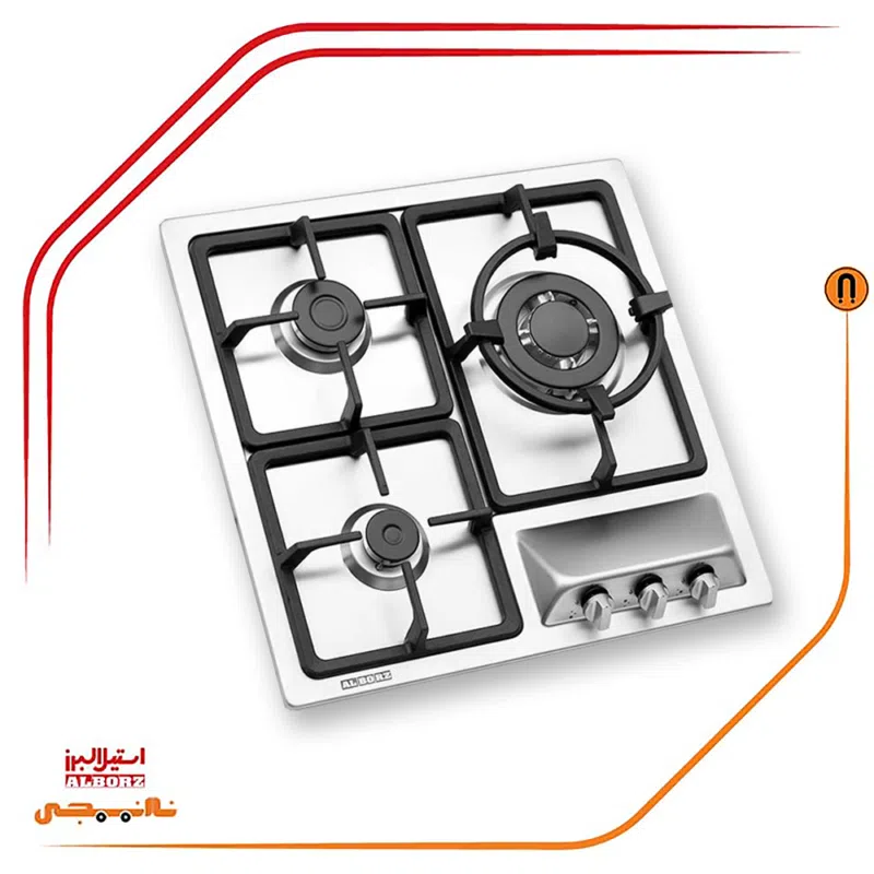اجاق گاز سه شعله استیل البرز مدلS3551