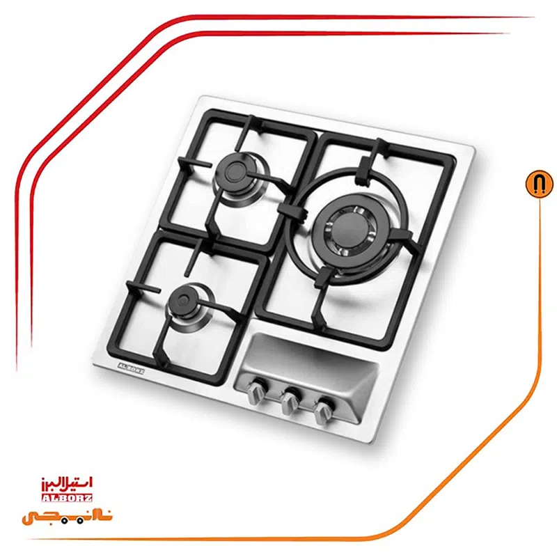 اجاق گاز سه شعله استیل البرز مدلS3551