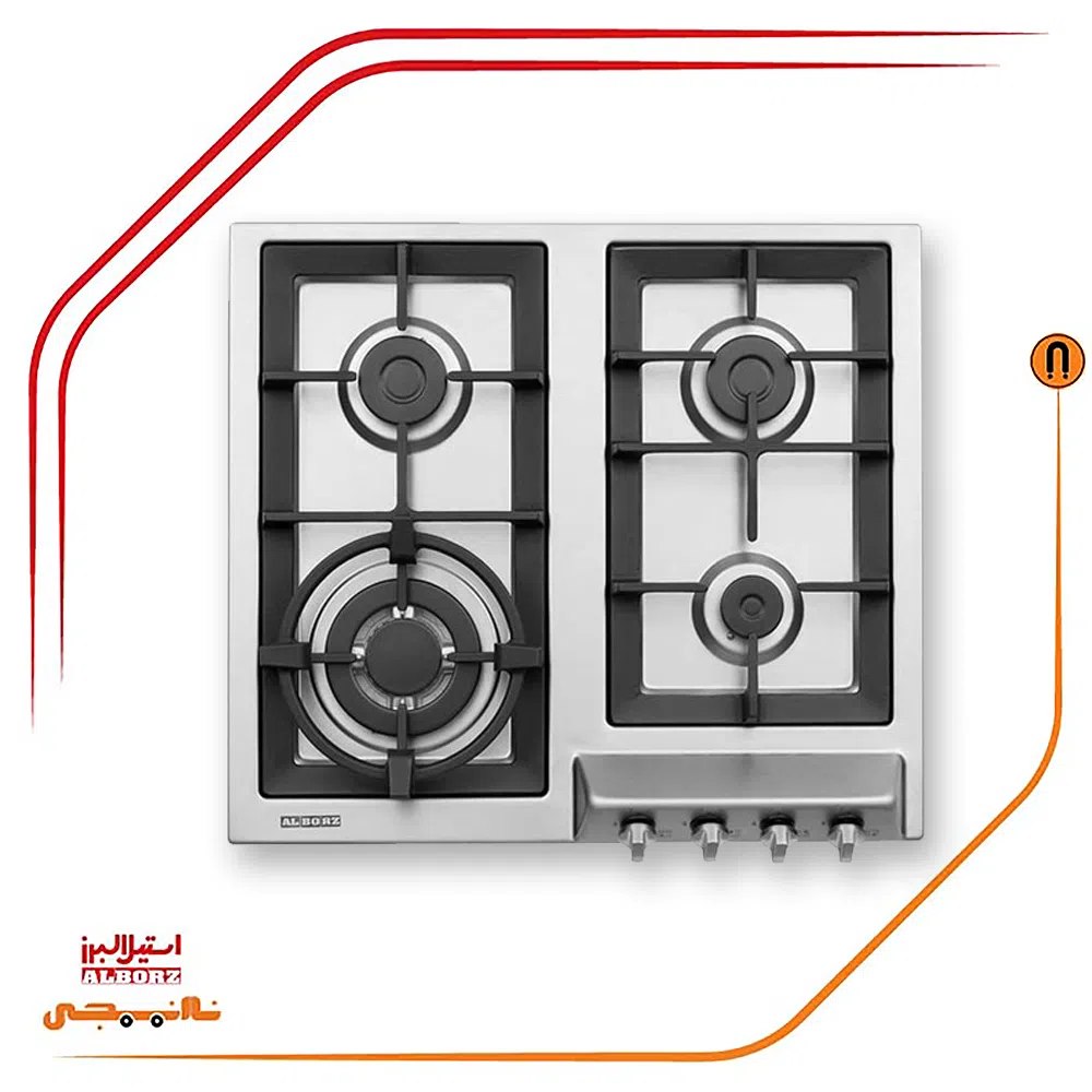 4655-1 اجاق گاز چهار شعله استیل البرز مدلS4655