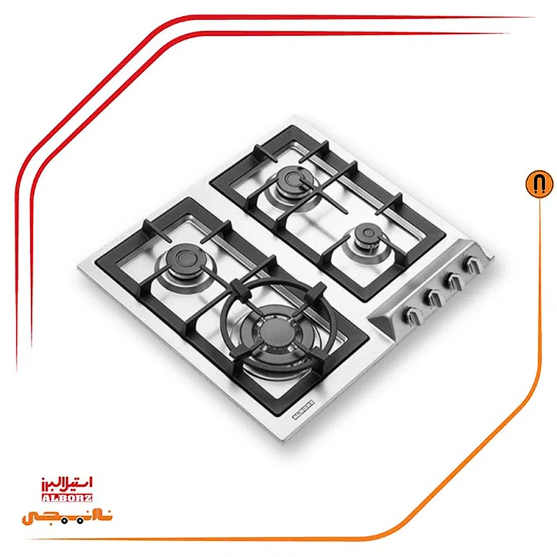 اجاق گاز چهار شعله استیل البرز مدلS4655