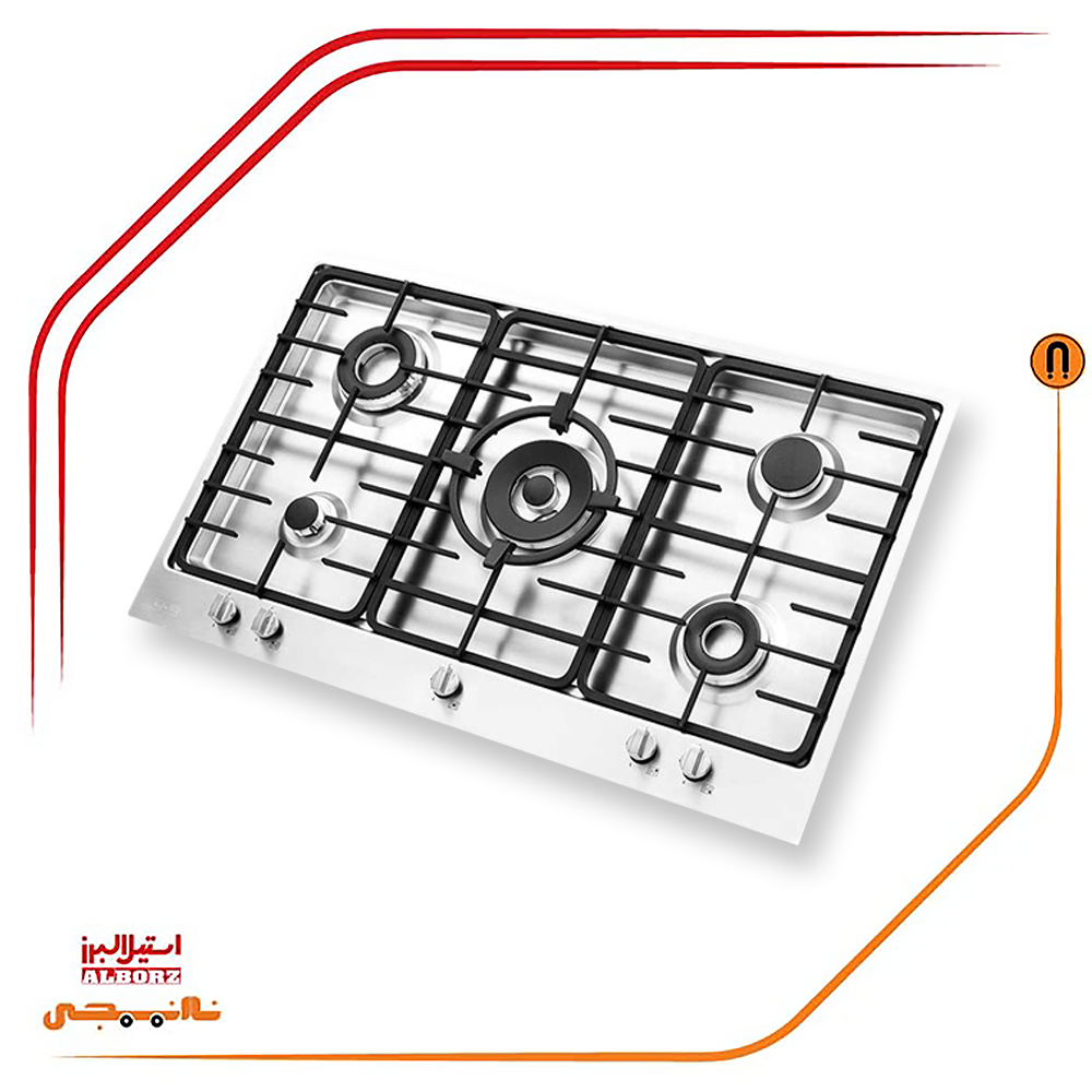 5911-3 اجاق گاز پنج شعله استیل البرز مدلS5911