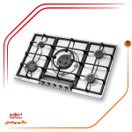 اجاق گاز پنج شعله استیل البرز مدلS5957