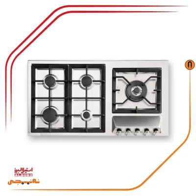 اجاق گاز پنج شعله استیل البرز مدلS5959