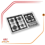اجاق گاز پنج شعله استیل البرز مدلS5959