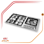 اجاق گاز پنج شعله استیل البرز مدلS5959