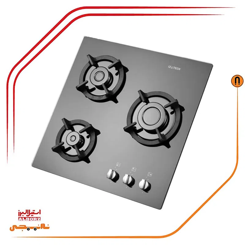 اجاق گاز سه شعله استیل البرز مدلG3551