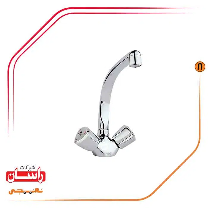 01 شیر روشویی تک پایه علم پینی