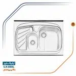  سینک ظرفشویی ایلیا استیل مدل 1018