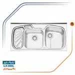  سینک ظرفشویی ایلیا استیل مدل 1020