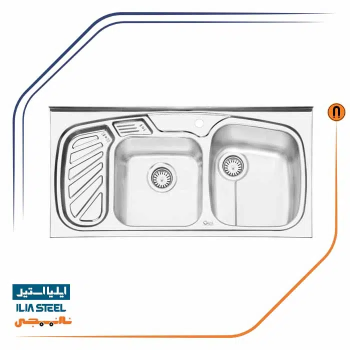 سینک فانتزی روکار سینک ظرفشویی ایلیا استیل مدل 1020
