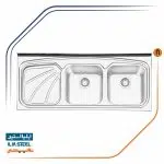 سینک ظرفشویی ایلیا استیل مدل 1023