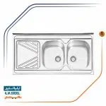 سینک ظرفشویی ایلیا استیل مدل 1028