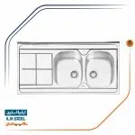 سینک ظرفشویی ایلیا استیل مدل 1041