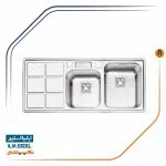 سینک ظرفشویی ایلیااستیل مدل 2065