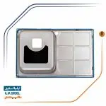 سینک ظرفشویی ایلیااستیل مدل 2066
