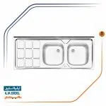 سینک ظرفشویی ایلیااستیل مدل 233
