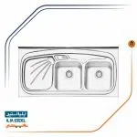  سینک ظرفشویی ایلیا استیل مدل 3013