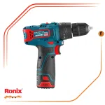 دریل پیچ گوشتی چکشی شارژی دو سرعته 12 ولت رونیکس مدل K8101