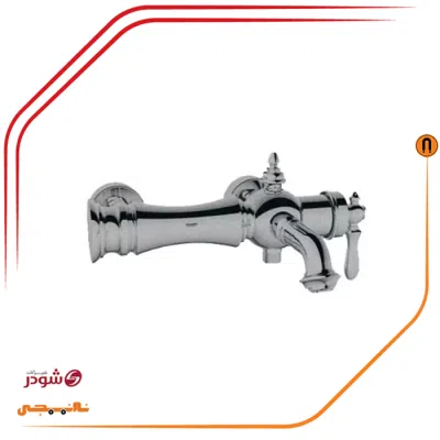 شیر حمام شودر مدل بیزانس کروم مات
