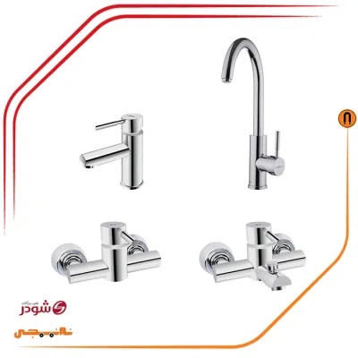 ست شیرآلات شودر مدل موناکوپلاس کروم