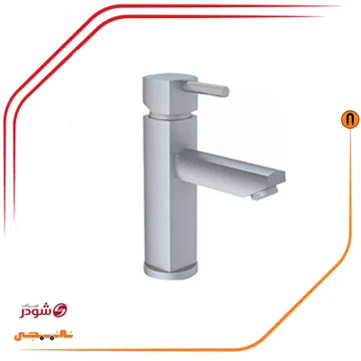 شیر روشویی ثابت شودر مدل یونیک کروم مات