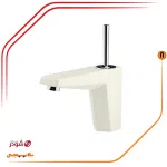 شیر روشویی ثابت شودر مدل تیفانی شیری کروم