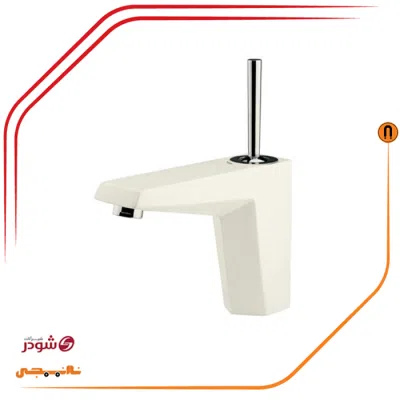 شیر روشویی ثابت شودر مدل تیفانی شیری کروم